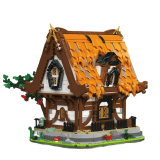 Isolated image of Medieval World Log Cabin MK-16054