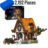Feature image with packaging of Medieval World Log Cabin MK-16054