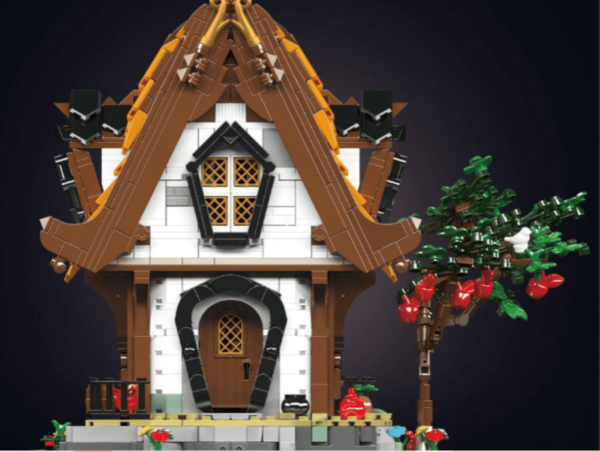 End view image of Medieval World Log Cabin MK-16054